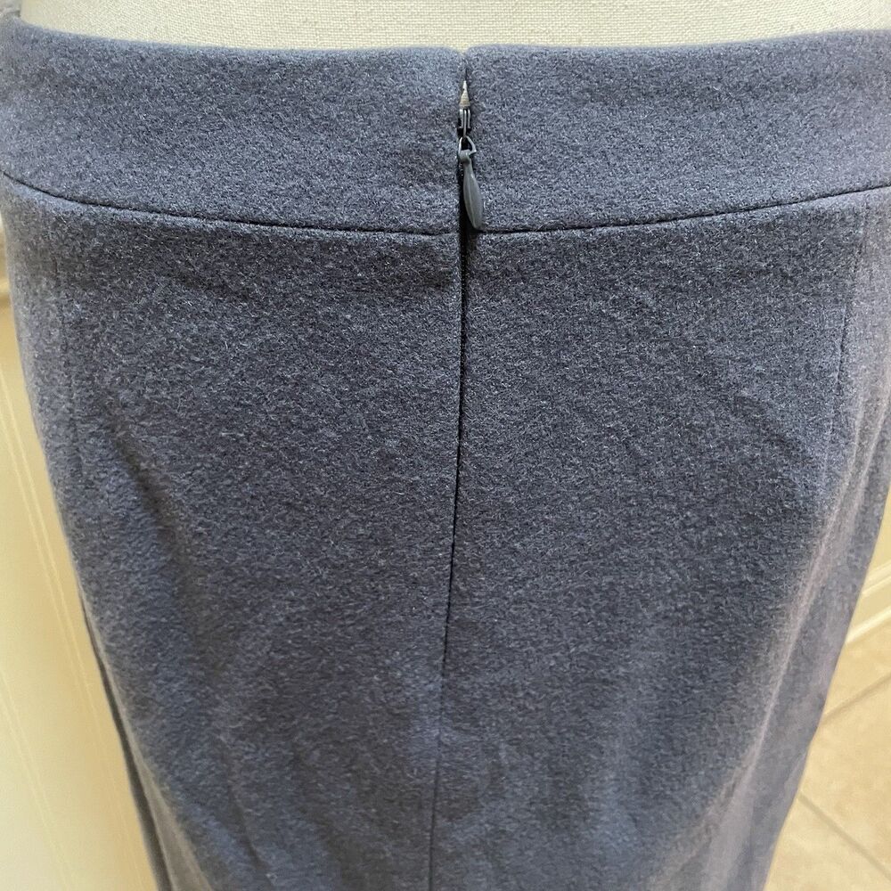 J Crew The Pencil Skirt 8 Charcoal Gray Lined Wool Blend Work Office Minimalist - Picture 3 of 9